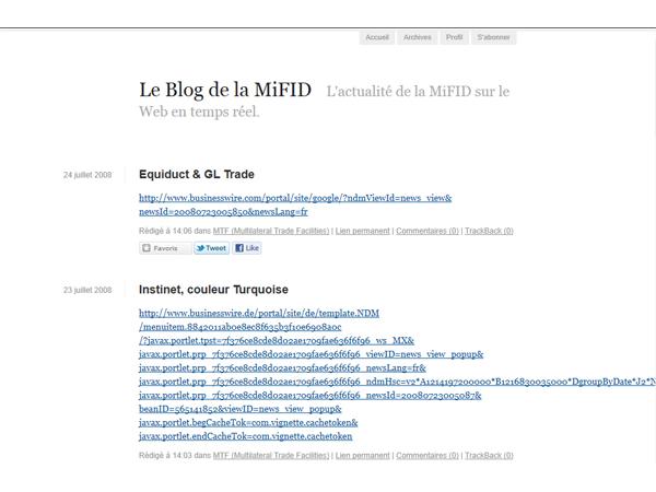 Le Blog de la MiFID